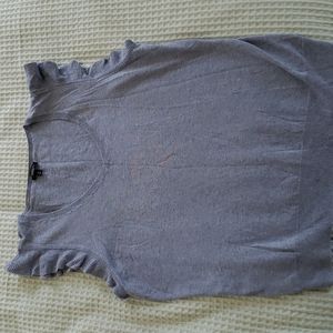 Talbots ruffled sleeve v-neck sweater vest